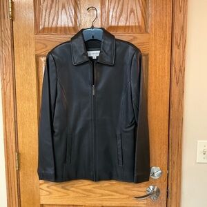 Liz Claiborne Classic Black Leather Jacket